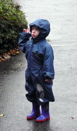 Oliver in Puddle Suit