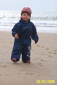 Lots of beach fun in Puddle suit