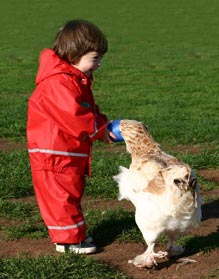 Anezka, just 2 at east Link farm in Kiba Suit