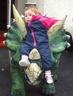 Hettie with dinosaur!