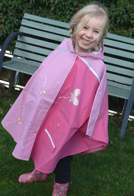 Ines - with her arm protected by Playshoes cape