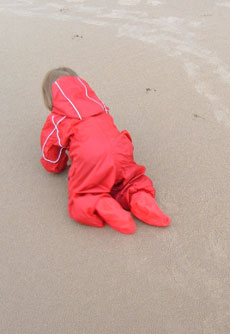 Iona in Puddle suit