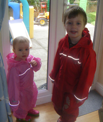 Jack & Tahlia in Puddle suits