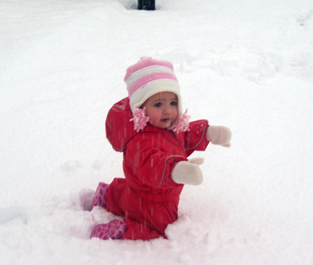 Katie in the snow