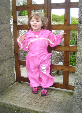 Lucy in her Puddle Suit