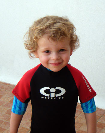 Thomas wearing  his TWF wetsuit