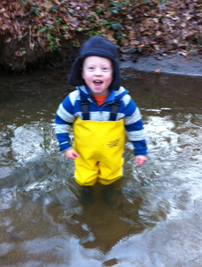 William really using his new waders after Christmas!